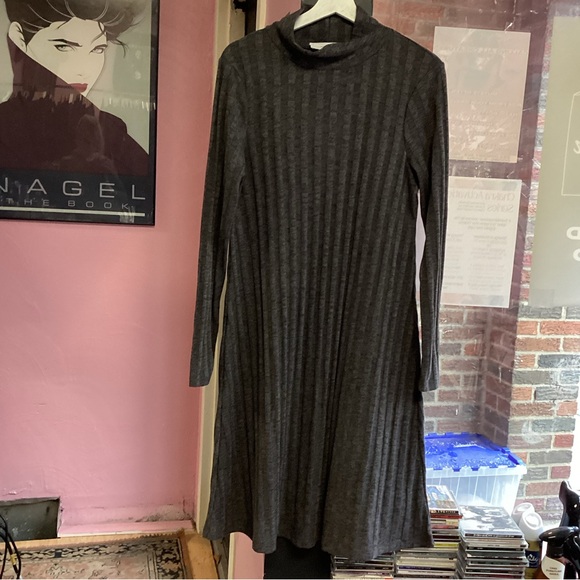 Workshop Republic Clothing Dresses & Skirts - Workshop Republic Clothing Charcoal Long Sleeve Dress